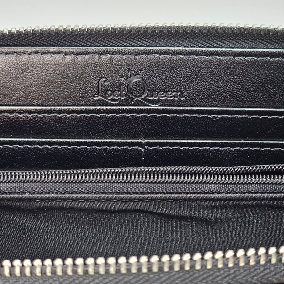 Lost Queen ✦ Celestial Print Wallet ✦ Zodiac Signs Black Cat Vegan Leather OS - Picture 4 of 11